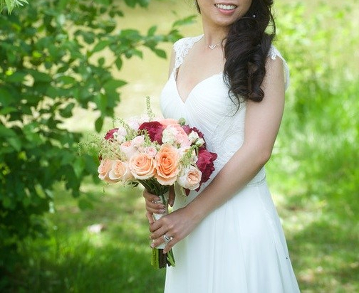 the bride at the park